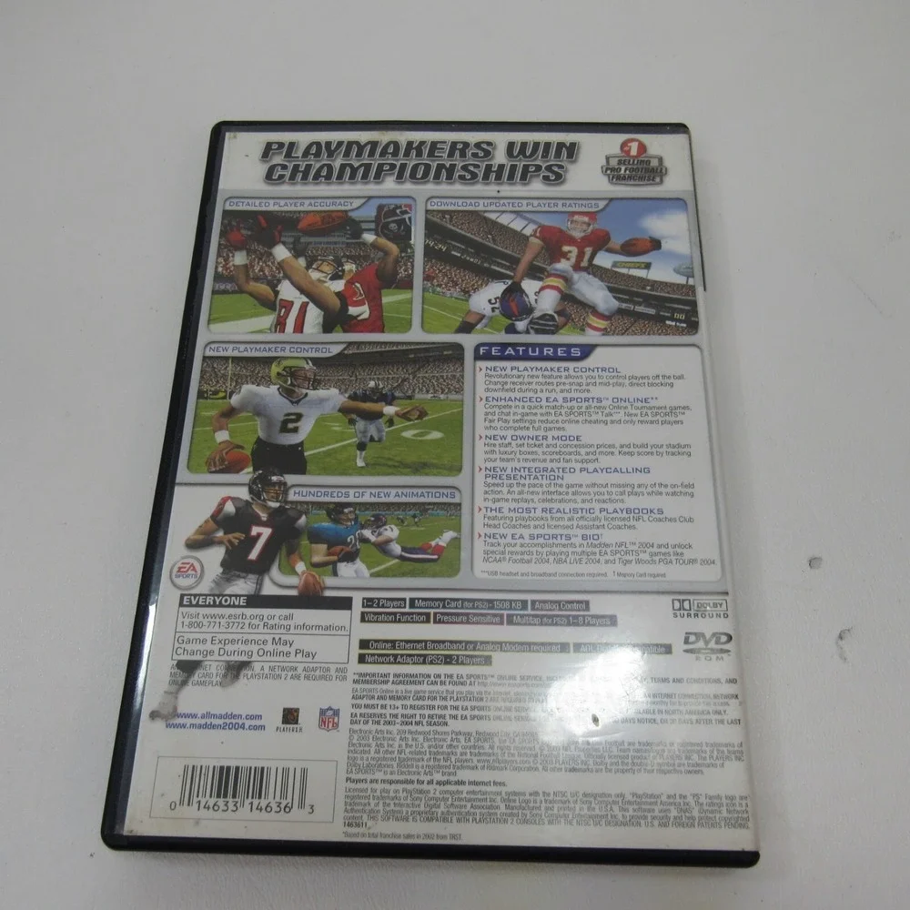 Madden NFL 2004 PS2‎ Sony PlayStation 2, 2003 3